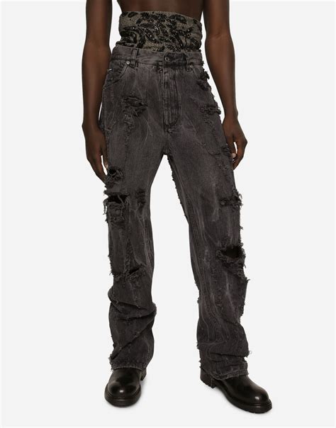 overige jeans dolce gabbana|Washed oversize jeans with rips and abrasions.